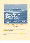 NJ Boating Test Questions and Answers 2024-2025 