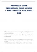 PROPHECY CORE MANDATORY PART 3 EXAM LATEST UPDATE 2024 FINAL ONE