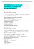 CPACE Performance School Leadership Questions and Answers(Graded A)