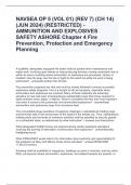 NAVSEA OP 5 (VOL 01) (REV 7) (CH 14) (JUN 2024) (RESTRICTED) - AMMUNITION AND EXPLOSIVES SAFETY ASHORE Chapter 4 Fire Prevention, Protection and Emergency Planning Questions and Answers 100% correct