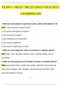 NR 325 Exam 1 Adult Health ii -Chamberlain (2024/2025) Newest Questions and Answers (Verified Answers)