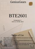 BTE2601 Assignment 2 DUE 21 JUNE 2024