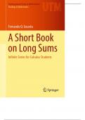 A_Short_Book_on_Long_Sums_Infinite_Series_for_Calculus_Students