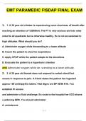 EMT FISDAP EXAMS BUNDLED Emt Fisdap Readiness Exam  EMT NM Scope Exam  EMT National Registry  EMT OBGYN-Pediatrics Exam (2024/2025) Newest Questions and Answers (Verified Answers)