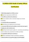 Florida Corrections BRT Officer Safety BUNDLED Florida Incident Safety Officer  Florida Safety Officer  Florida DOD Health & Safety Officer Certification Newest Questions and Answers (Verified Answers)