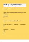 A&P 2 - 19.1-19.3 Blood functions, composition & Plasma