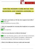 USPS SSA 421 Window Clerk Test Expected Questions and Answers (2024 / 2025) (Verified Answers)