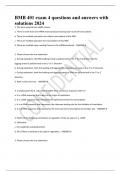 BMB 401 exam 4 questions and answers with solutions 2024