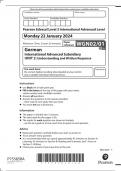 PEARSON EDEXCEL A LEVEL / AS LEVEL GERMAN QUESTION PAPER 2 2024 (WGN02/01:Understanding and Written Response)