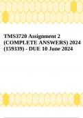 TMS3720 Assignment 2 (COMPLETE ANSWERS) 2024 (159339) - DUE 10 June 2024