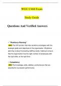 WGU C468 Exam Study Guide Questions And Verified Answers