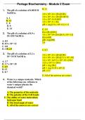 Portage Biochemistry - Module 2 Latest 2024 Exam with Complete Solutions