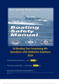 NJ Boating Test Containing 60+ Questions with Definitive Solutions 2024