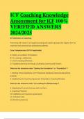 BEST ANSWERS ICF Coaching Knowledge Assessment for ICF 100%  VERIFIED ANSWERS  2024/2025