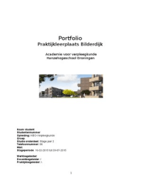 Portfolio verslag  2e jaars stage (stage verslag)