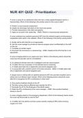 NUR 401 QUIZ - Prioritization questions and answers A+ grade assured 2024/2025