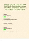 Exam 2: PNR108 / PNR 108 (Latest 2024 / 2025) Gerontological Nursing | Questions and Verified Answers | 100% Correct | Grade A - Fortis