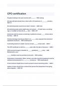 CPO certification Exam Questions and Answers 2024( A+ GRADED 100% VERIFIED).