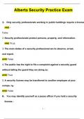 Alberta Security Practice Exam (QUESTIONS WITH 100% CORRECT ANSWERS ) (2024 / 2025) (Verified by Experts)