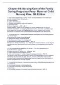 Chapter 08: Nursing Care of the Family  During Pregnancy Perry: Maternal Child  Nursing Care, 6th Edition