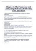 Chapter 33: The Preschooler and  Family Perry: Maternal Child Nursing  Care, 6th Edition