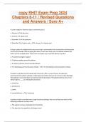 copy RHIT Exam Prep 2024 Chapters 6-11 / Revised Questions and Answers / Sure A+