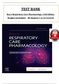 Rau’s Respiratory Care Pharmacology 11th Edition Test Bank by Douglas Gardenhire, ISBN: 9780323871556, All 23 Chapters Covered, Verified Latest Edition