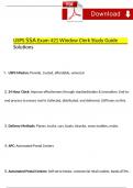 US Postal Service SSA Clerk Study Guide Test 2024 Expected Questions & Revised Correct Answers. (2024 / 2025) 100% Guarantee Pass