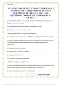 ATI RN FUNDAMENTALS PROCTORED EXAM 7 VERSION EACH 70 QUESTIONS AND NGN QUESTIONS RETAKE 2023/2024 (ALL QUESTIONS CORRECTLY ANSWERED) A+ GRADED