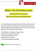 NR 509 Physical Assessment Midterm Exam 2024 Expected Questions & Revised Correct Answers. (2024 / 2025) 100% Guarantee Pass