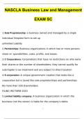 NASCLA Business Law and Managment EXAM SC (QUESTIONS WITH 100% CORRECT ANSWERS ) (2024 / 2025) (Verified by Experts)