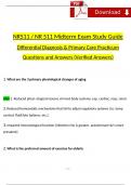 NR 601 Midterm Exam and Final Exam Care of the Mature Adults 2024 / 2025 Expected Questions and Answers STUDY BUNDLE (COMPLETE PACKAGE)