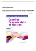 Test Bank for Canadian Fundamentals of Nursing 6th Edition by Potter, All chapters 1-48 (questions & answers) A+ guide.