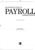 An Introduction to Payroll Administration 3rd Edition