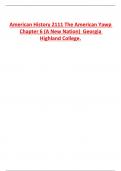 American History 2111 The American Yawp Chapter 6 (A New Nation) Georgia Highland College
