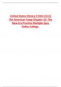 United States History II (Hist 2111)  The American Yawp Chapter 22: The  New Era Practice Multiple Quiz  Dallas College