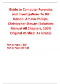 Solutions Manual With Test Bank for Guide to Computer Forensics and Investigations 7th Edition By Bill Nelson, Amelia Phillips, Christopher Steuart (All Chapters, 100% Original Verified, A+ Grade)