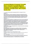 Combined) Module 6 Computer Concepts Exam, Computer Concepts Module 8, Computer Concept Module 9, Module 10 Computer Concepts Exam. With Complete Solution 2024.