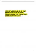 NR  546 WEEK 1, 2, 3, 5, 6&7 BEST QUIZ WITH ACTUAL SOLUTIONS & EXPLANATIONS 2023/2024 UPDATED  