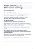 NAPSRx CNPR Chapter 21: Pharmaceutical Terminology Exam Questions with correct Answers 2024/2025( A+ GRADED 100% VERIFIED).