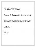 WGU C254) ACCT 6000 Fraud & Forensic Accounting Objective Assessment Guide Q & A 2024