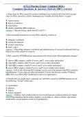 ACLS Practice Exam ( Updated 2024 ) Complete Questions & Answers (Solved) 100% Correct