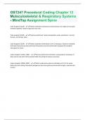 OST247 Procedural Coding Chapter 12 Mulsculoskeletal & Respiratory Systems - MindTap Assignment Spine  Questions and Answers(A+ Solution guide)