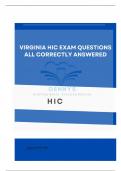 Virginia HIC Exam Questions All Correctly Answered 