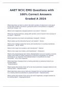 AAET NCV| EMG Questions with 100% Correct Answers Graded A 