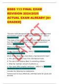 BSBS 113 FINAL EXAM  REVISION 2024/2025  ACTUAL EXAM ALREADY [A+  GRADED] 