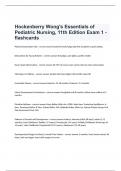 Hockenberry Wong's Essentials of Pediatric Nursing, 11th Edition Exam 1 questions and 100% correct answers 2024