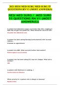 HESI MED SURG / MED SURG 55 QUESTIONS RN V1 (MOST ANSWER(S))