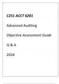 (WGU C251) ACCT 6201 Advanced Accounting Objective Assessment Guide Q & A 2024