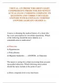 VIRTUAL ATI PREDICTOR GREEN LIGHT  COMPREHESIVE PREDICTOR 2024 NEWEST  ACTUAL EXAM 2 VERSIONS COMPLETE 370  QUESTIONS AND CORRECT DETAILED  ANSWERS WITH RATIONALES (VERIFIED  ANSWERS) |ALREADY GRADED A+